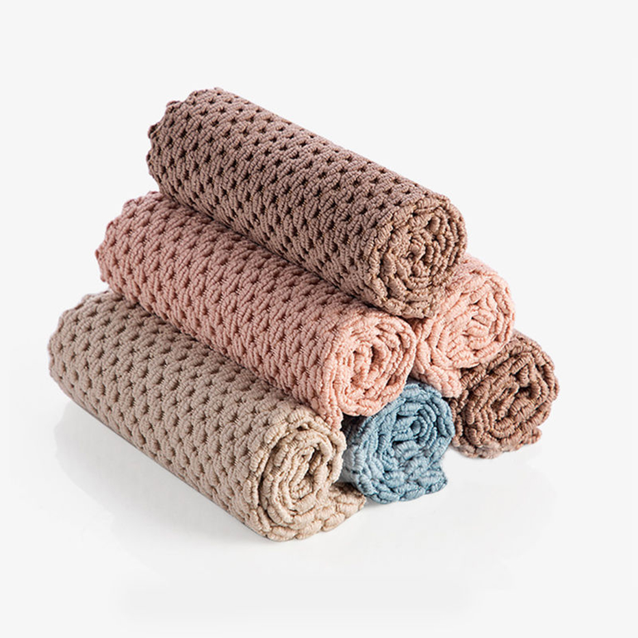 3/5pcs Efficient Cleaning Cloth Super Soft and Absorbent Dish Rags Household and Commercial Use Clean Cloths