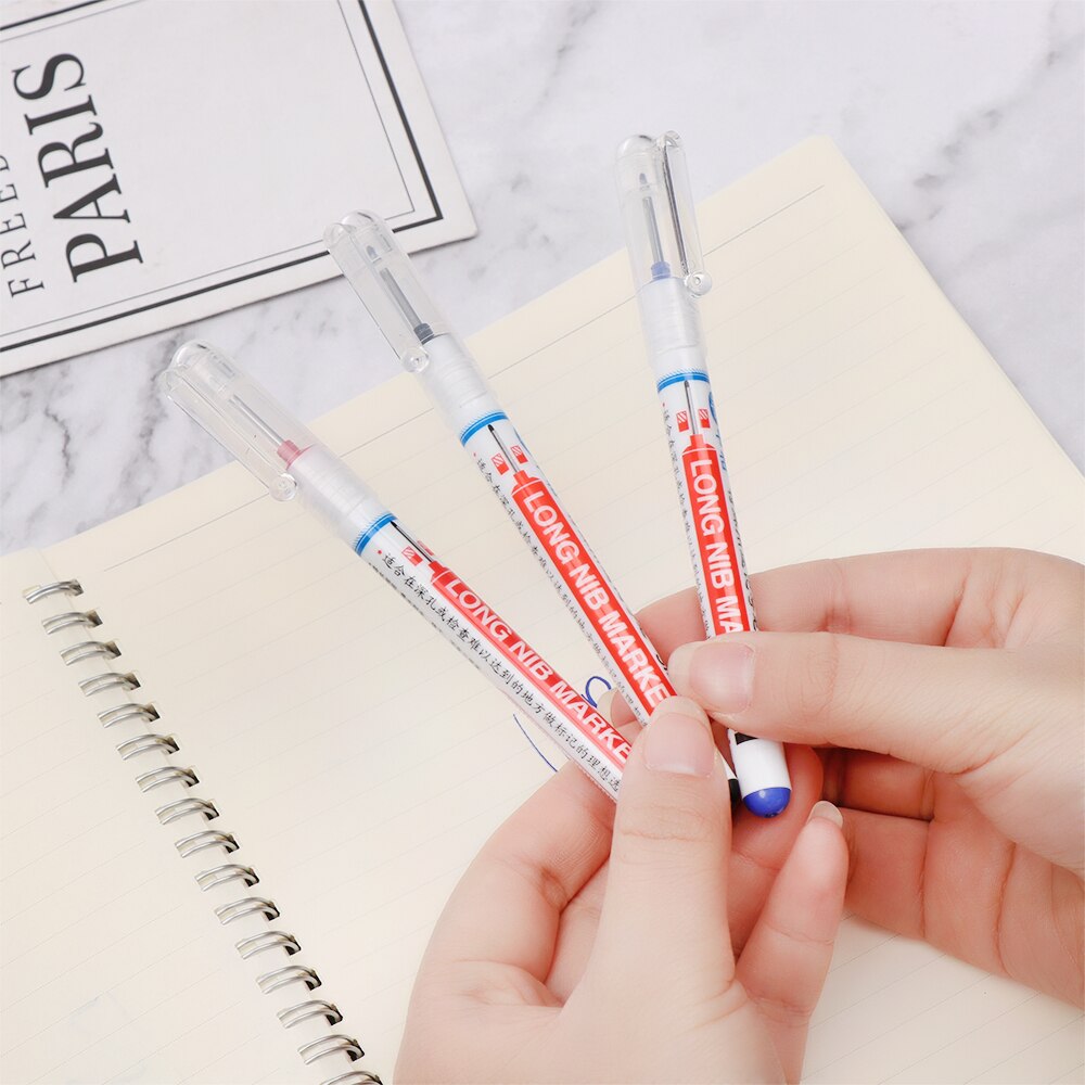 20mm Deep Hole Long Head Markers Multifunction Waterproof Quick-drying Marker for Paper Metal Glass Cotton Leather Woodworking