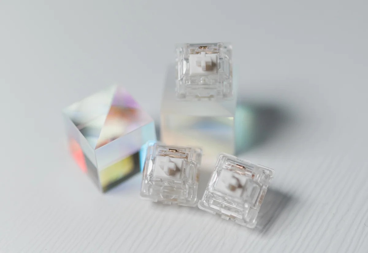Lele Crystal Switches Mechanical Keyboard 5 Pin Linear Switch Snow Top Switches