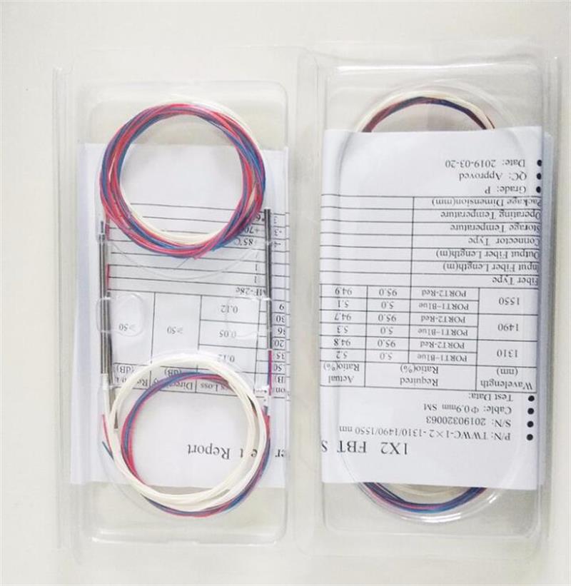 optical coupler FBT splitter without connector 1x2 fiber coupler 95/5 90/10 85/15 80/20 75/25 70/30 PLC splitter