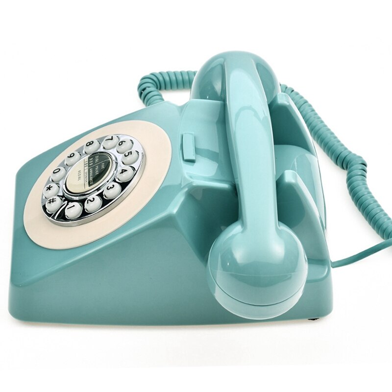 Old-Fashioned Telephone Wired Telephone Retro Home Fixed Telephone Mini-Key Dial Phone Room Decoration Hotel Landline