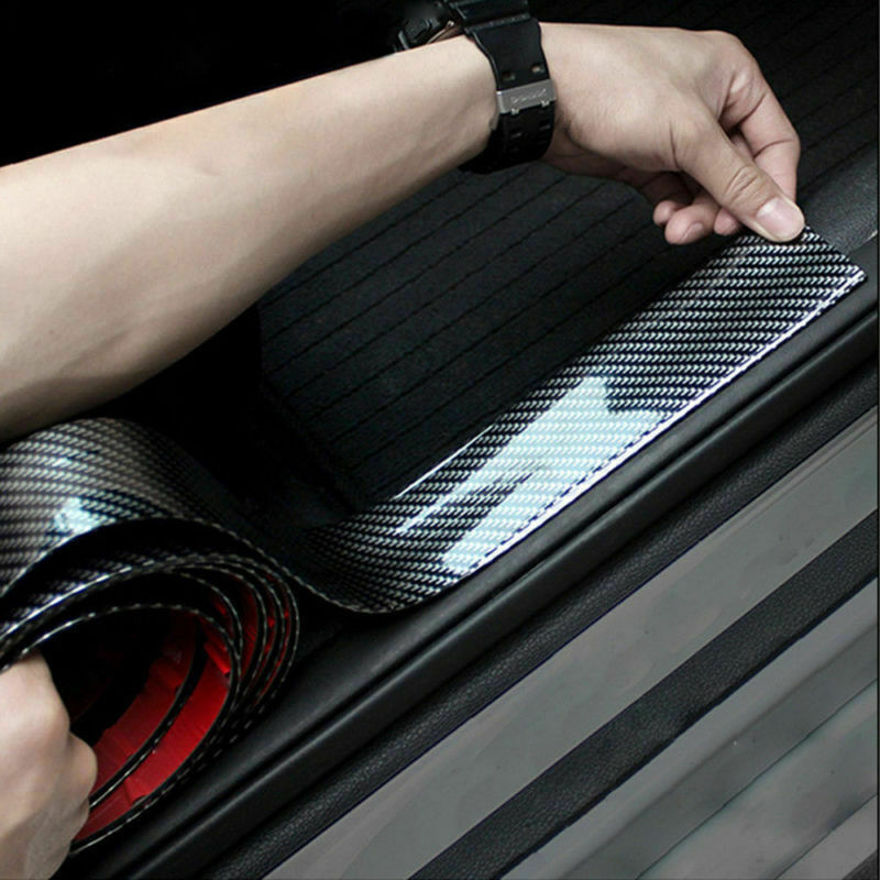 Car Stickers 5D Carbon Fiber Door Sill Protector for honda crf 450 nissan qashqai kia sportage golf mk4 renault clio 4