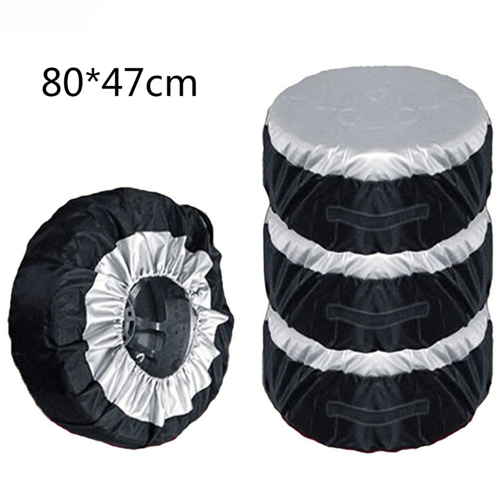 Les sacs de stockage de couverture de pneu de secours de voiture de housse de couverture de pneu portent le pneu de Polyester fourre-tout pour des couvertures de Protection de roue de voiture