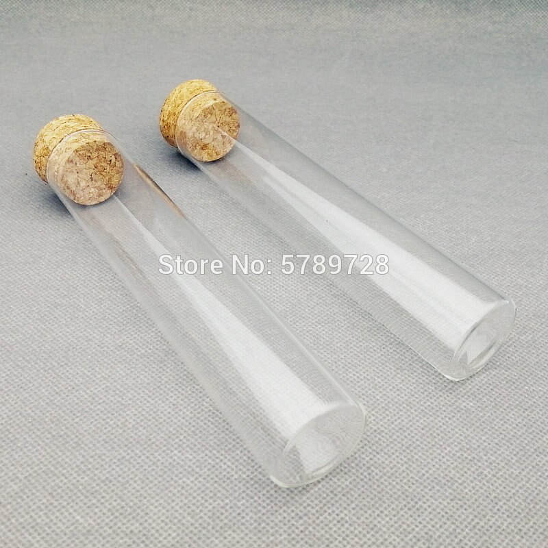 Tubo de ensaio de vidro com fundo plano de 30x150mm, 12 tamanhos, tubo com rolha, para experimento de laboratório escolar