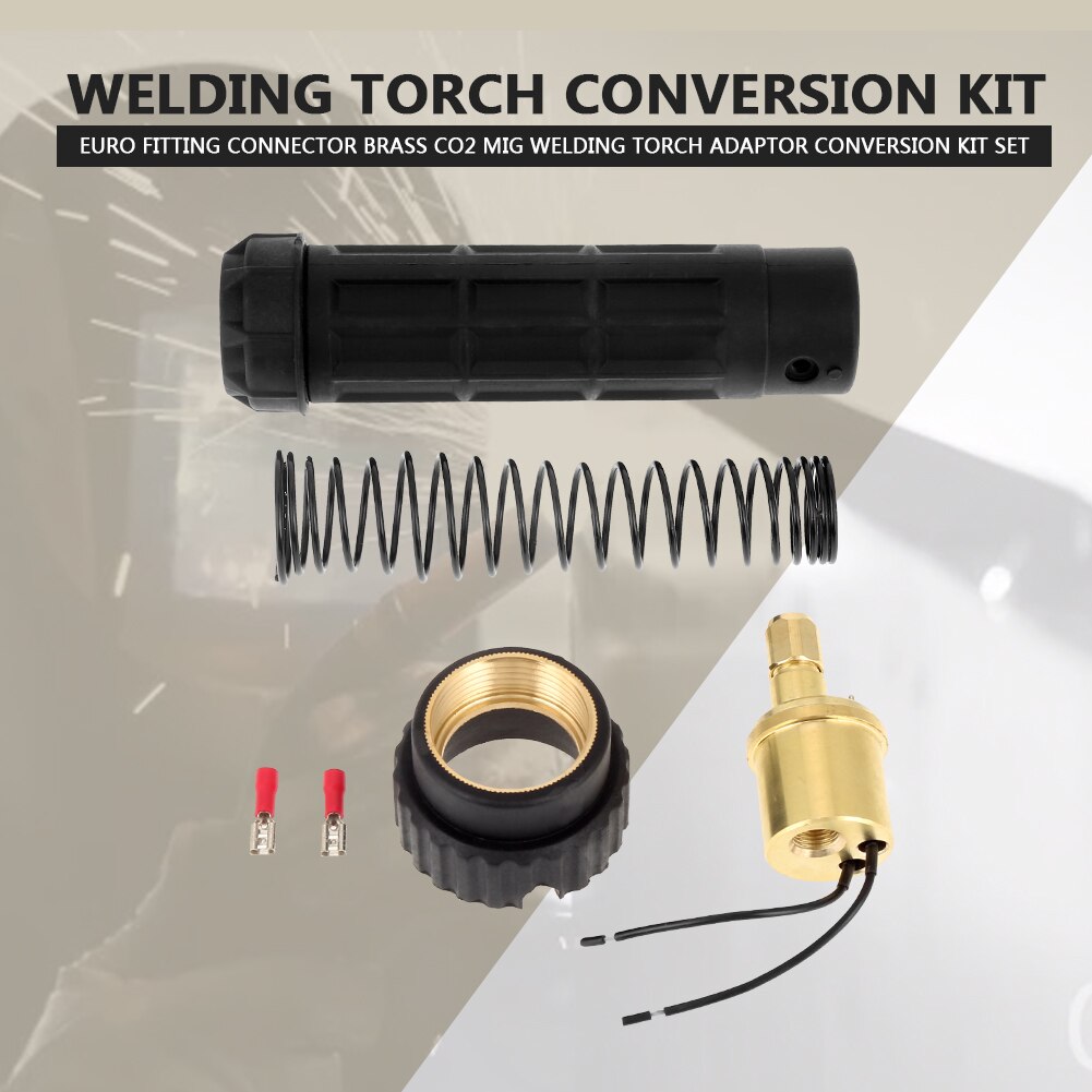 Euro Fitting Connector Brass CO2 Mig Welding Torch Adaptor Brass Conversion Euro Fitting Connector Kit Set