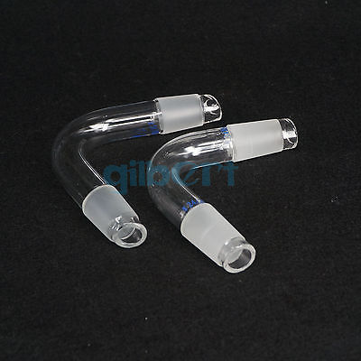 34/35 Stopper Glass Distillation Adapter Distilling Head 75 Degree Bend Labware