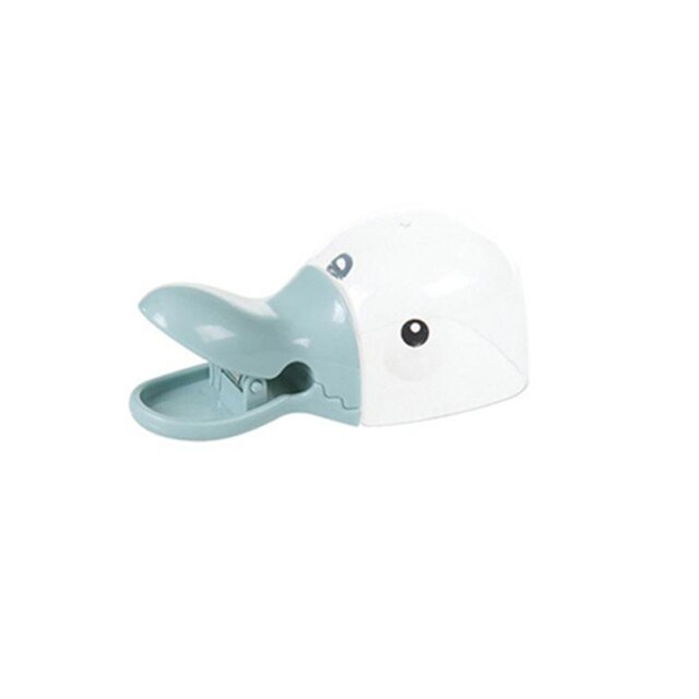 Forma de cabeza de pato creativa, pala de arroz de plástico multiusos, Clip de sellado para el hogar, cuchara para agua, cuchara para agua, cucharilla pequeña de pico de pato: blue