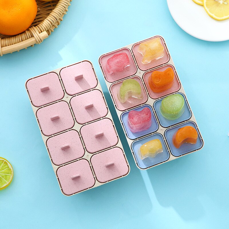 Wheat Straw Diy Letter 8 Lattice Ice Cream Stick Mould Cute Wheat Straw Ice Cream Block Mould