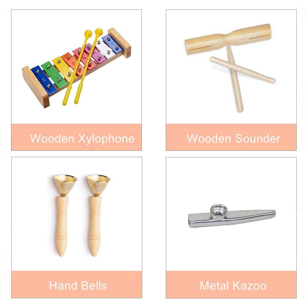 Ensemble d&#39;instruments de musique pour enfants, 22 pièces, jeu de Percussion, bracelet rythme, d&#39;anniversaire