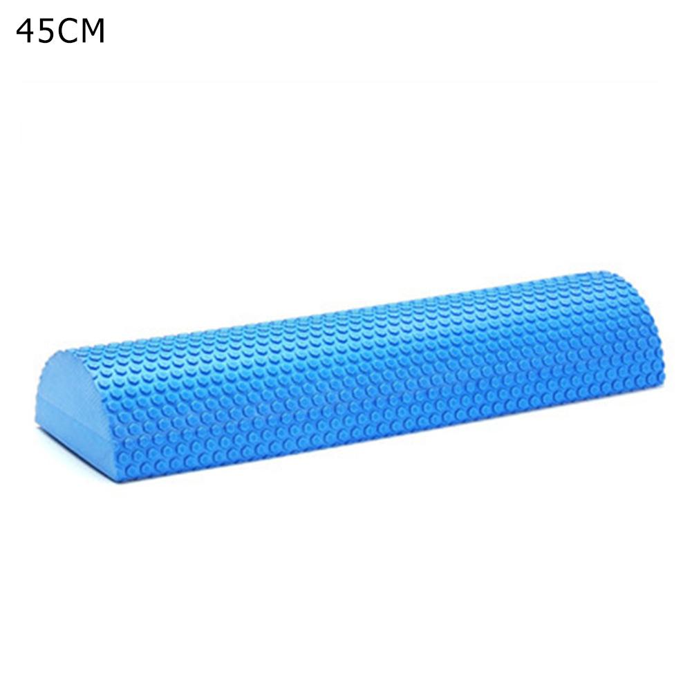 30-45cm Semi-circular Massage EVA Foam Shaft Yoga Pilates Fitness Equipment With Massage Floating Point Foam Roller Yoga Block: Deep Blue