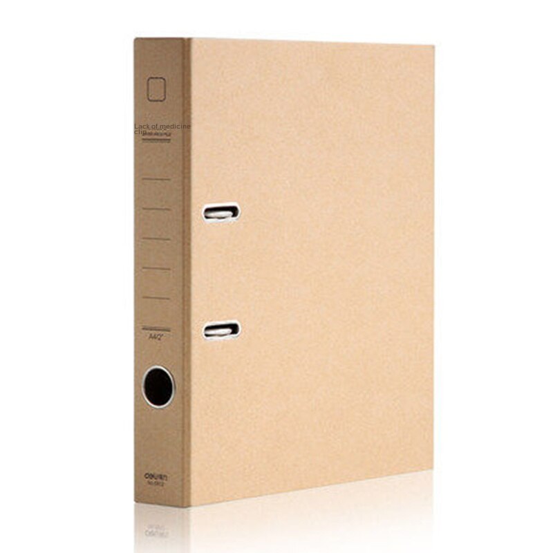 Quick Work Folder Double-hole Folder Punching Folder A4 Loose-leaf File Finishing Kraft Cowhide File Clip 2 Inch / 3 Inch