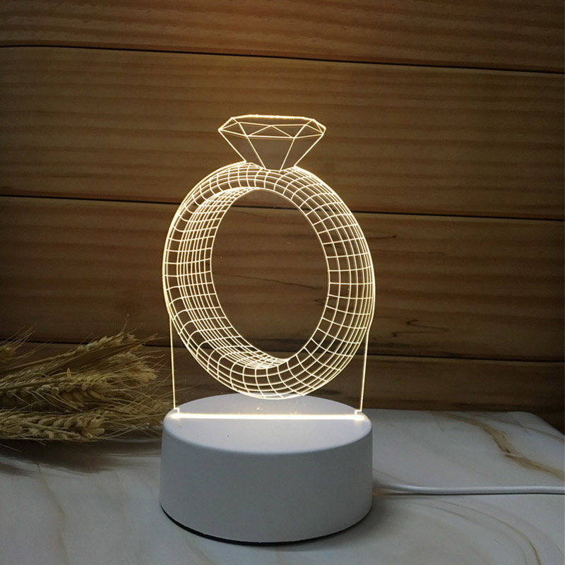 3D Led Lamp Creatieve 3D Led Night Lights Novelty Illusion Night Lamp 3D Illusion Tafellamp Voor Thuis Decoratieve Licht