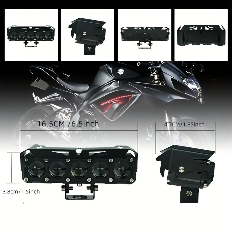 5LED Spotlight LED-striplicht Motorkoplamp hoog dimlicht gloeilamp lens Gemodificeerde lamp Extern licht motorfietsaccessoires