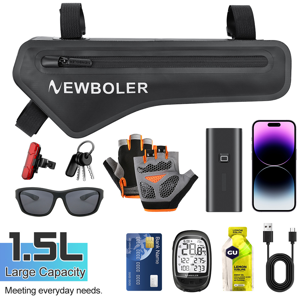 NEWBOLER Fiets Driehoek Tas Fietsframe Voorbuis Tas Waterdichte Fietstas Batterij Fietstas Verpakking Zakje Accessoires