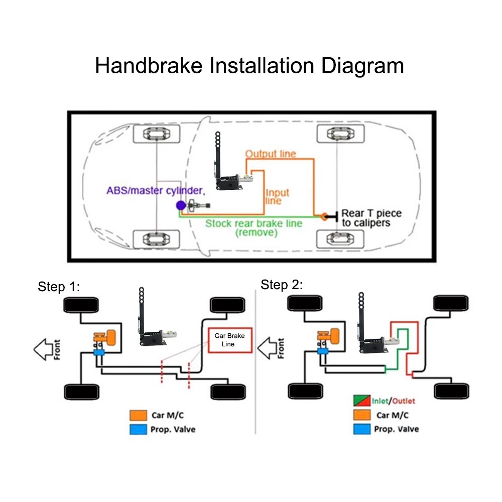 335Mm Universele Verticale Hydraulische Handrem Voor Jeep Wrangler Yj/Tj 1987 - 2006 Handrem Voor Toyota Corolla