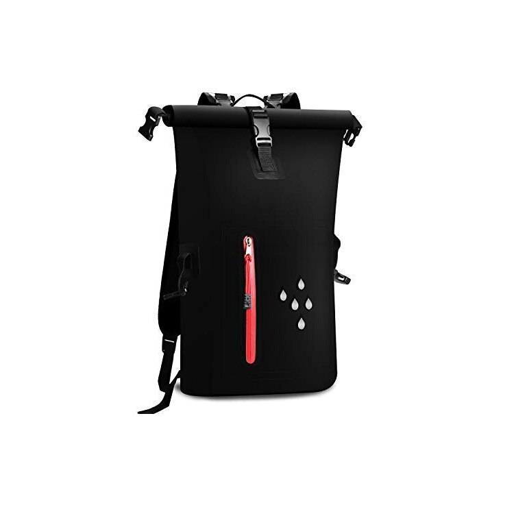 Zaini impermeabili borsa impermeabile doppia spalla in PVC con barili impermeabili riflettenti confezione da pesca sacco asciutto-40: Black