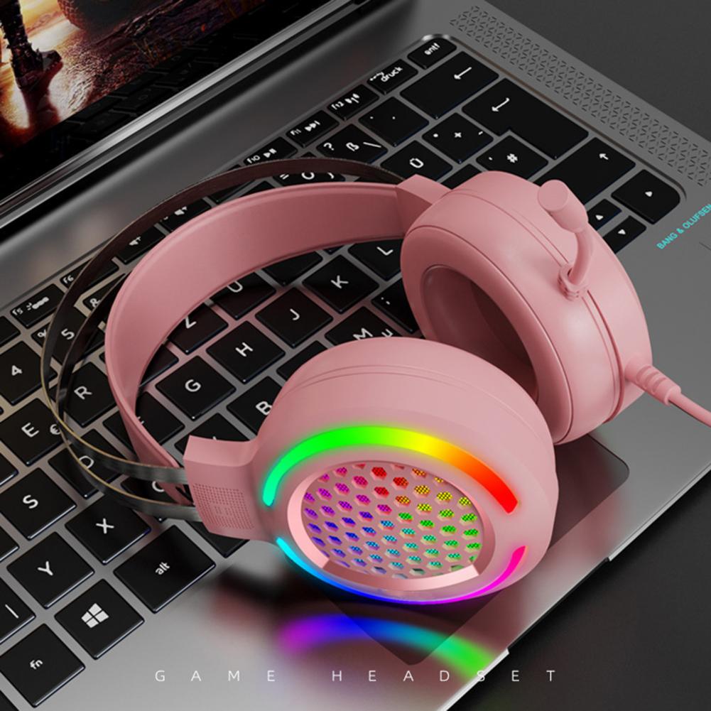 M12 Noise Reduction RGB Lighting 7.1 USB Wired Headphone Gaming Headset with Microphone for Desktop Computer Laptop