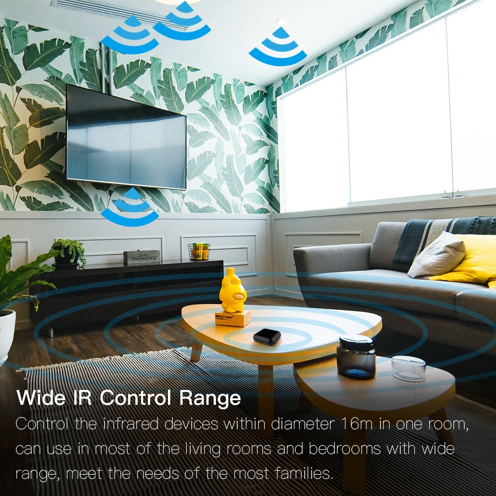 Wifi smart ir trådløs infrarød fjernbetjening tv air condition sat by smart life / tuya app, fungerer med alexa echo google home