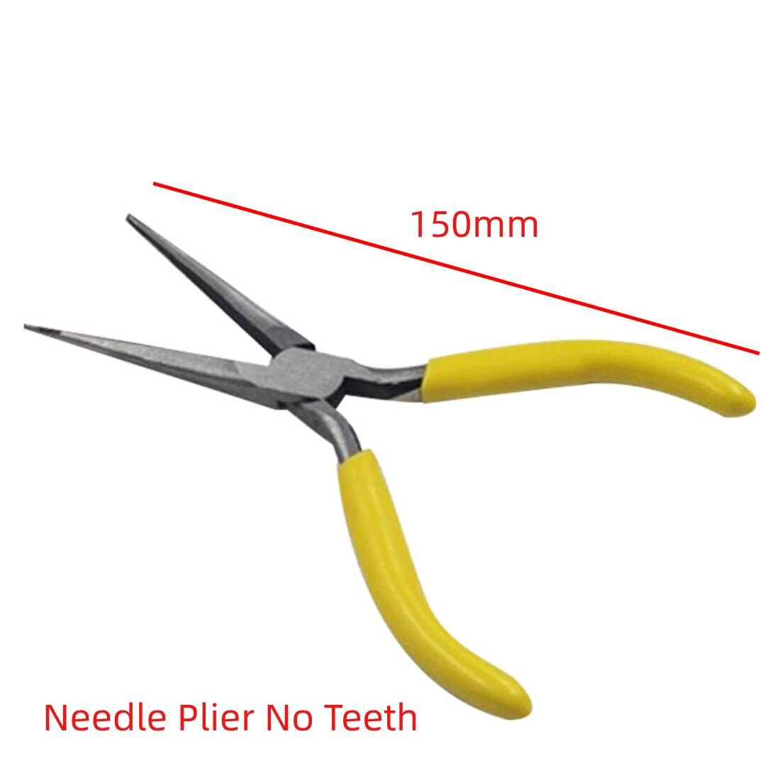 Hand Tools 8 Choices Long Round Nose Pliers Wire Crimping Cable Cutters for Jewellery Making Beading Pliers Tools Kit: Needle Plier NoTeeth