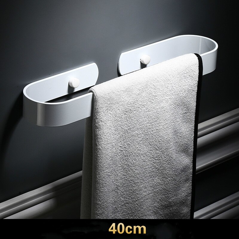 Handdoek Houder Handdoekenrek Handdoekhouder Handdoek Bar 30/40/50/60 Cm Aluminium Zwart Wit Badkamer Accessoires Handdoek hanger: White 40cm