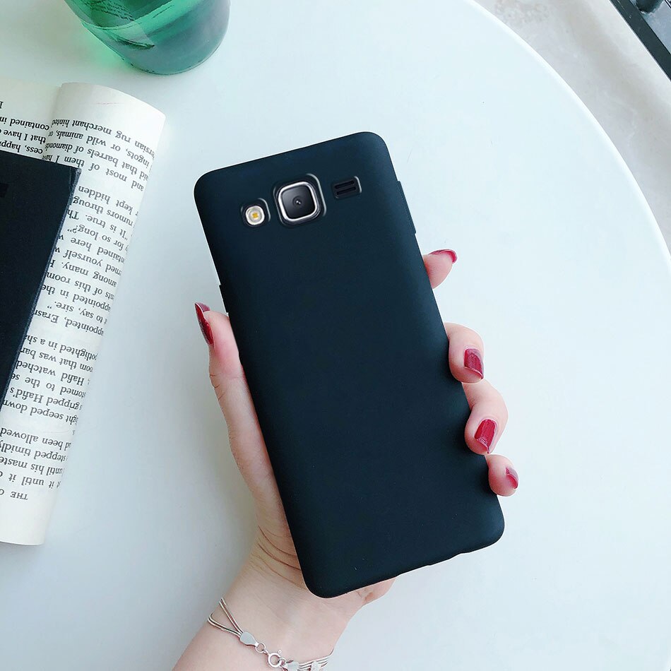 Custodia per Samsung Galaxy J2 Prime custodia G532F Cover posteriore morbida in Silicone opaco per Funda custodie per telefoni Samsung Galaxy Grand Prime Plus: For J2 prime G532 / Black