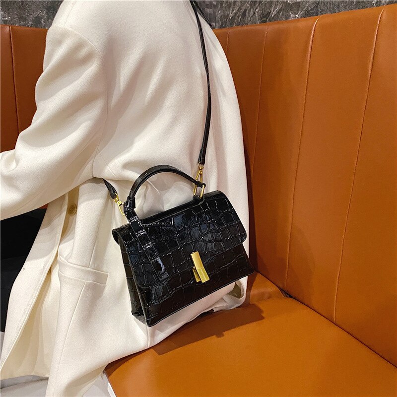 Vrouwelijke Schouder Bagwomen Handtassen Crossbody Tassen Dames Pu Leer: Black