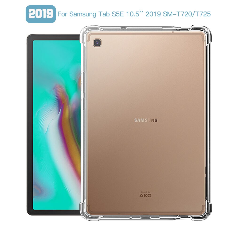 Shockproof Cover For Samsung Galaxy Tab S5E 10.5'' S5e SM-T725 T720 10.5 Case TPU Silicon Transparent Cover Coque Fundas