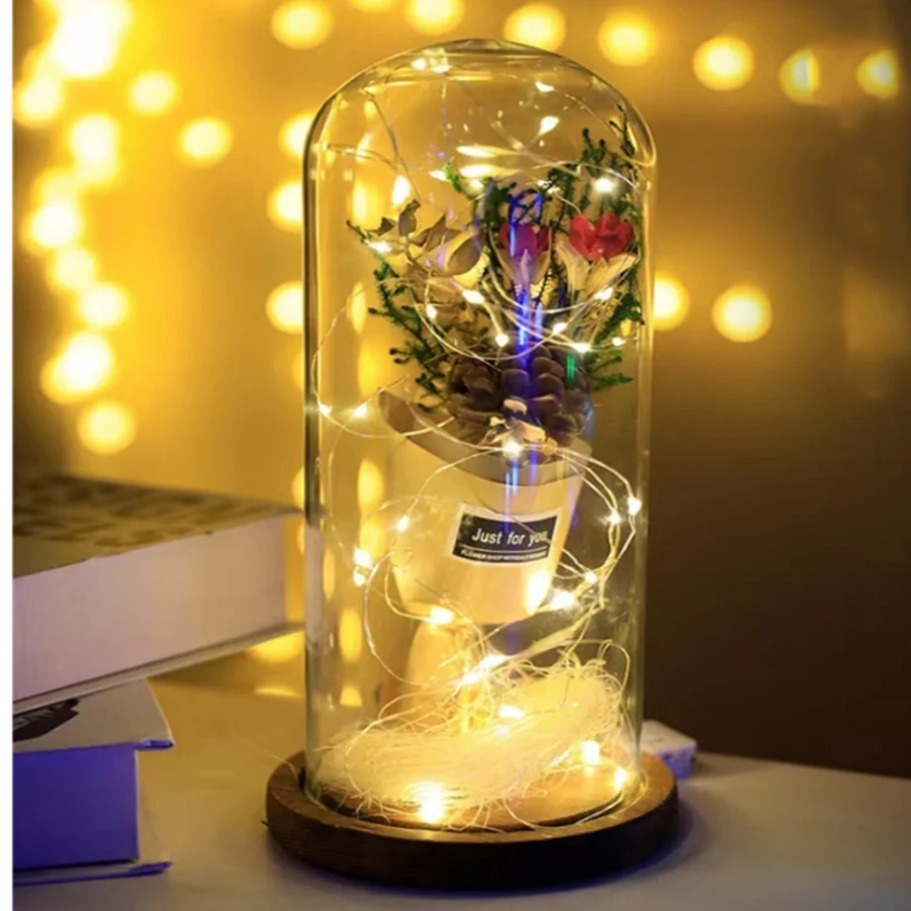 Cadena de luces LED de alambre de cobre, caja de batería, iluminación de vacaciones, decoración de de boda y Navidad, 1M, 2M, 5M, 10M, 20M