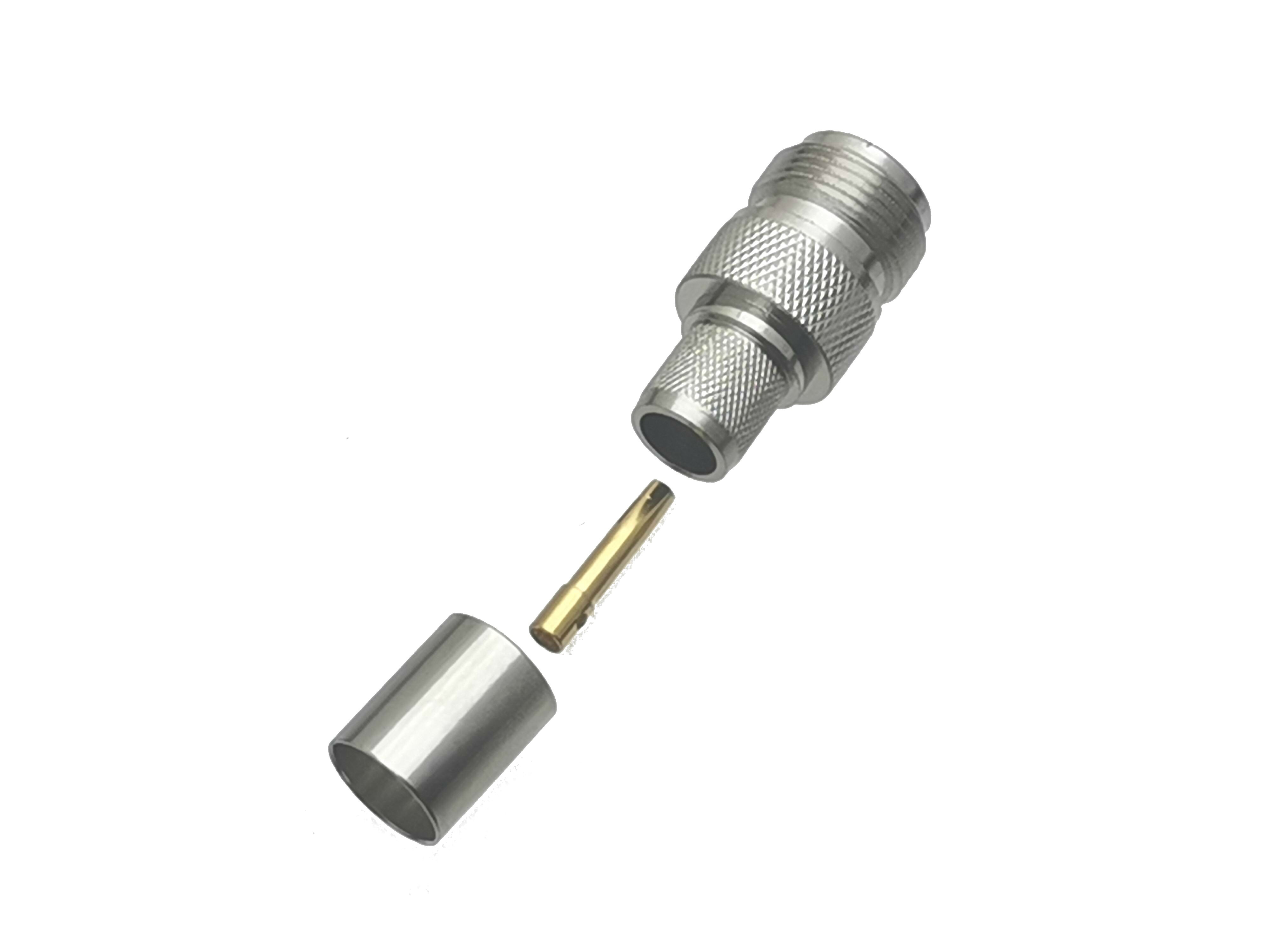 Conector N Hembra engarce RG8 LMR400, Cable adaptador RF Coaxial de , 1 ud.