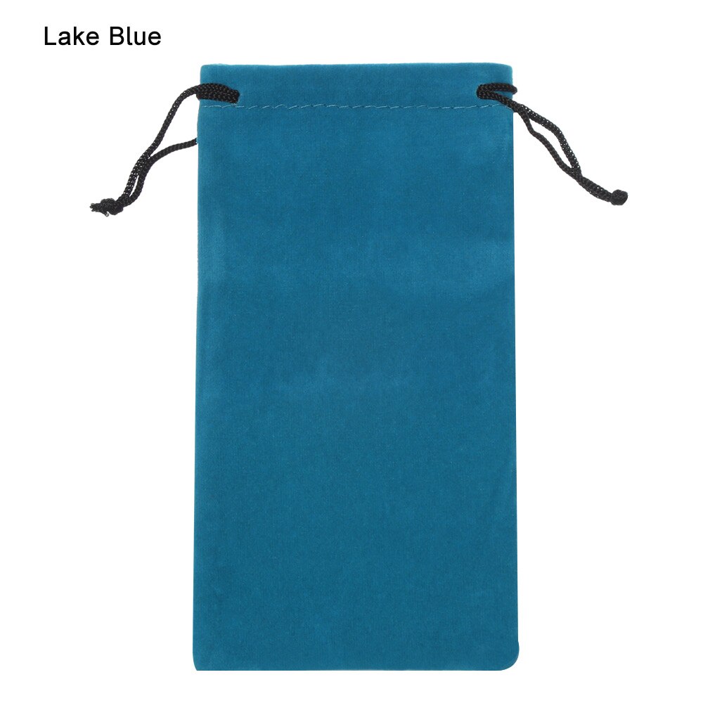 1Pc Koord Fluwelen Zakjes 18X9Cm Sieraden Verpakking Display Tassen Zachte Brillen Pocket Bril Doek Bag Eyewear case: lake blue