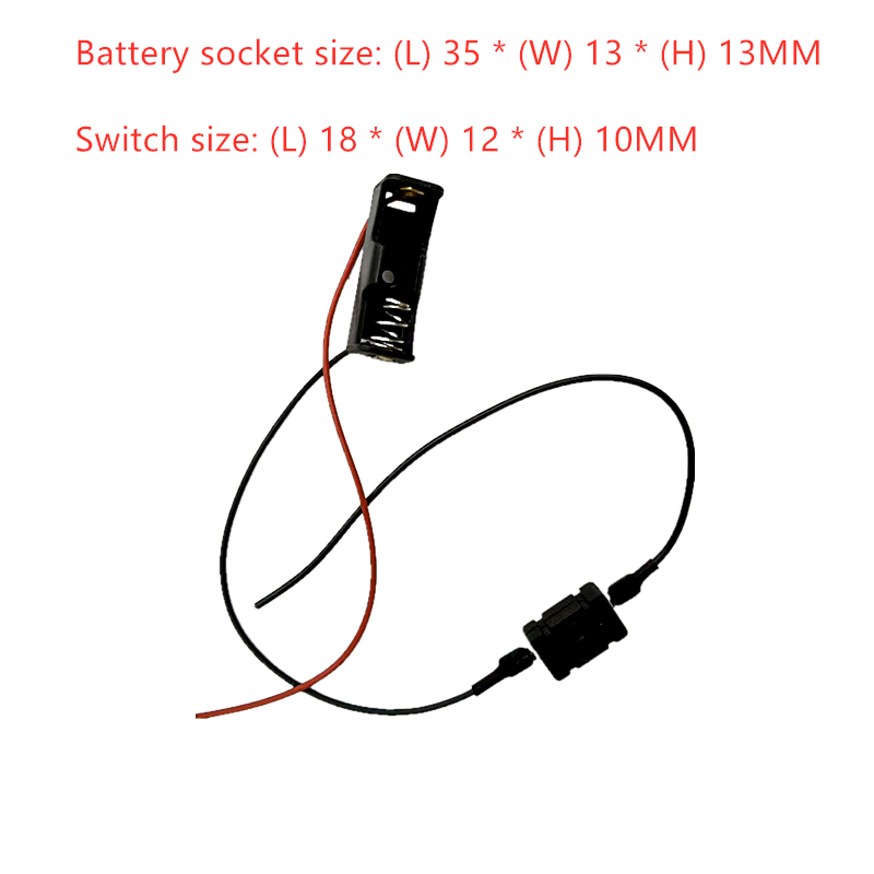 Soporte de batería de 12V 23A, caja de almacenamiento de batería recargable con cable de alambre, soporte de batería de 12V 23A, caja de batería de 12V con interruptor