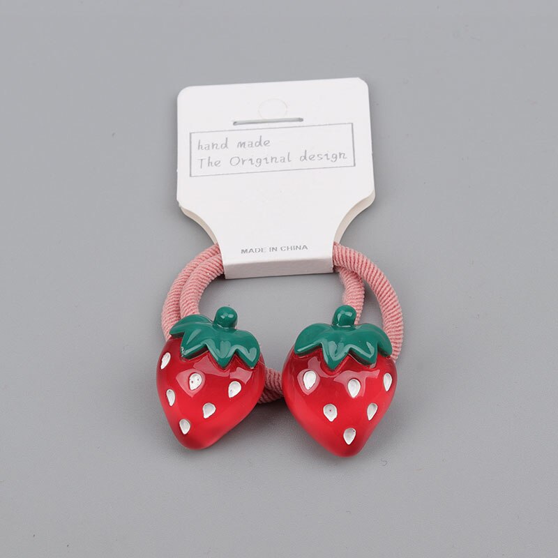 Fruta lindo pelo de los niños corbata sandía piña y fresa pelo chicas banda para la cabeza de goma corbata accesorios para el pelo tocado: SZPJ020-04