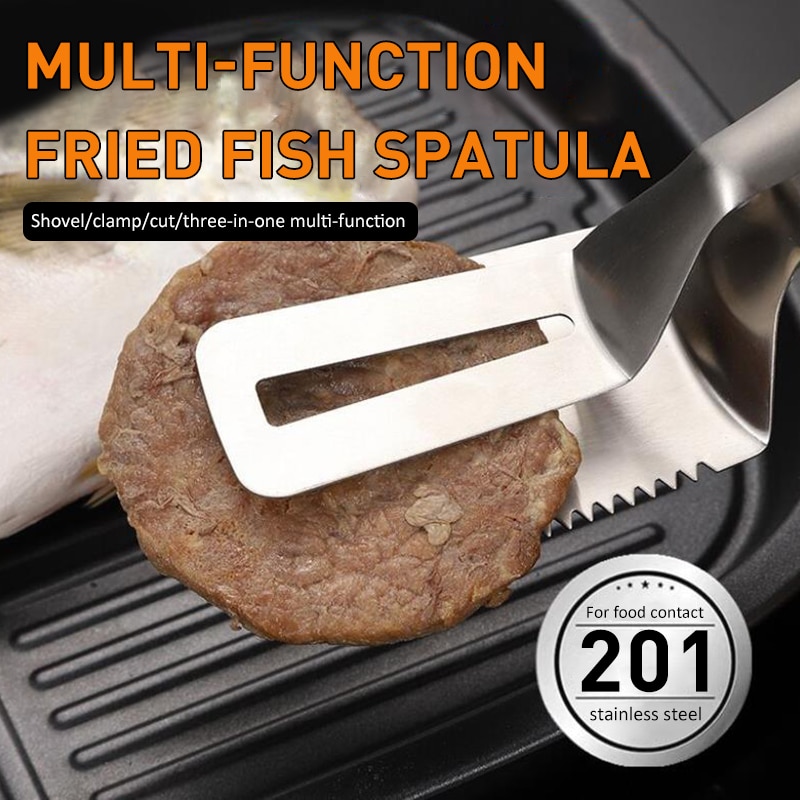 Kitchen BBQ Bread Utensil Stainless Steel Barbecue Tong Fried Steak Shovel Fried Fish Shovel Clamp Kitchen Bread Meat Clamp