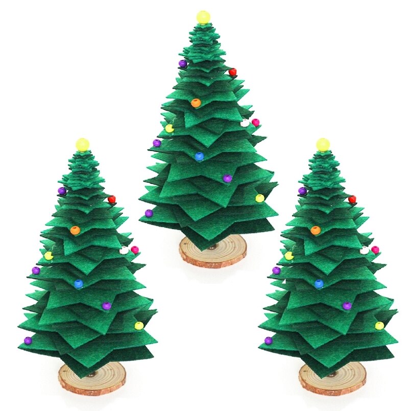 3 Pack Diy Vilt Mini Kerstboom Vrolijk Kerstfeest Decoraties Voor Huis 2022 Kerst Ornamenten Kerstcadeaus Xmas Tree