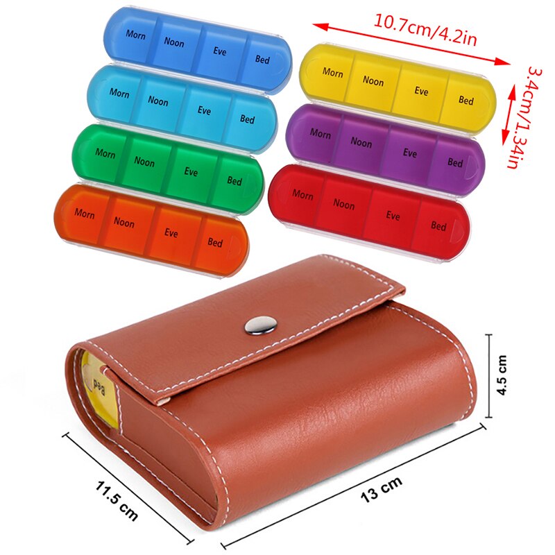 Reizen Pil Case Wekelijkse 7 Dagen Tablet Pillendoosje Holder Geneeskunde Organizer Container Case Portemonnee Geneeskunde Doos 28 Pleinen