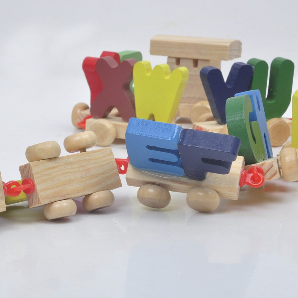 Mini Train de l'alphabet magnétique en bois, jouets éducatifs pour enfants en bas âge, garçons et filles