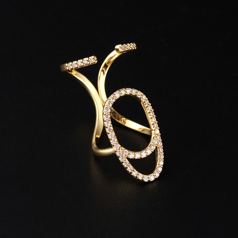 HUANZHI Neue Koreanische modisch Coole glänzend Strass Intarsien Fingerspitze Nagel Legierung ringe für Frauen Mädchen Party Zubehör: E