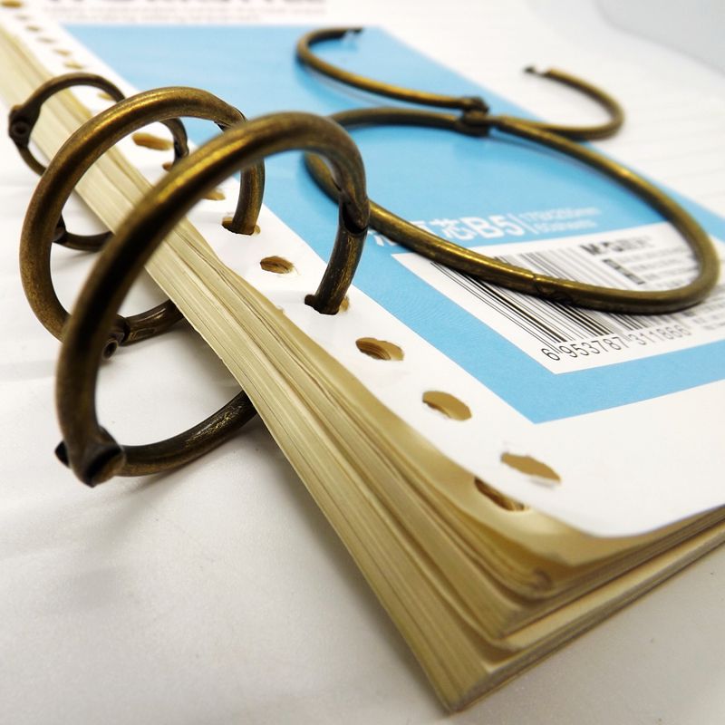 Fabrikant metalen cirkel losbladige boek binder ring brons decoratieve ring met lage prijs milieuvriendelijke 10 stks