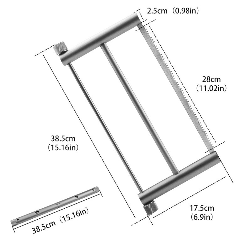 Folding Wood Saw Portable Coping Saw Frame Aluminum Alloy Handsaws Cutting Wood Woodworking in Camping Backpacking