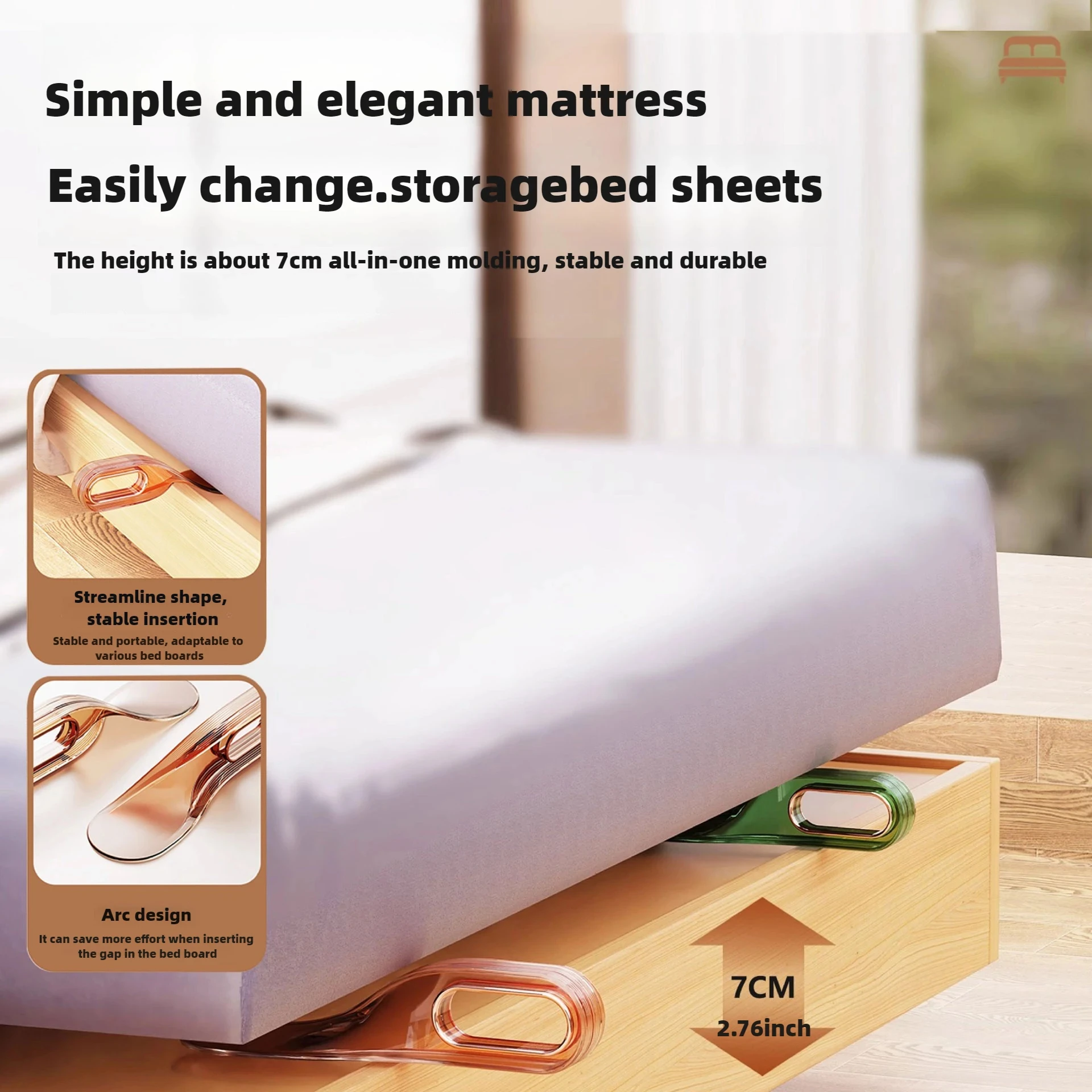 Bed Sheet Tucker Tool Home Mattress Lifter Handle Plastic Durable Sheet Change Helper Bed Skirt Replacement Assistant Organizer