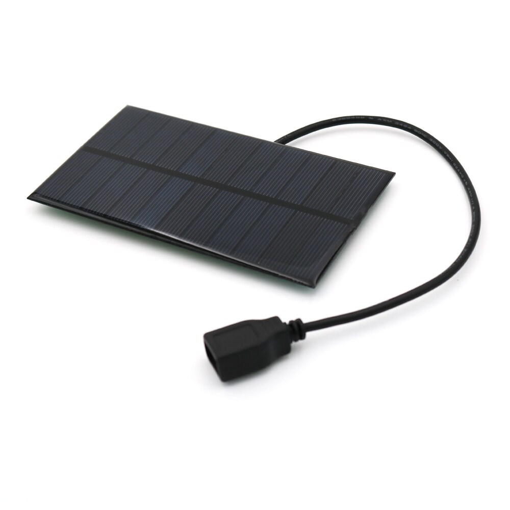 Ogniwo słoneczne 5V 300mA wyjście USB ładowarka solarna USB żeńskie Port 5.5V 1.65W regulacyjne ładowania płyta słoneczny 3.7V 18650