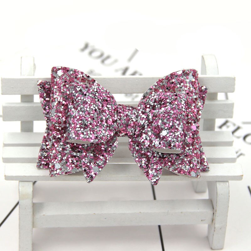 Lazos de pelo con purpurina gruesos de Color sólido 10 Uds 79*54mm, materiales hechos a mano para hacer accesorios para el cabello, sin Clip, 10Yc9692: 1099231002