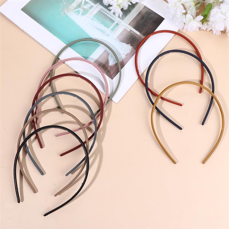 9 Uds aros para el cabello banda para el pelo dentada diadema antideslizante accesorios para el cabello que combinan con todo decoración para el cabello (Color al azar)