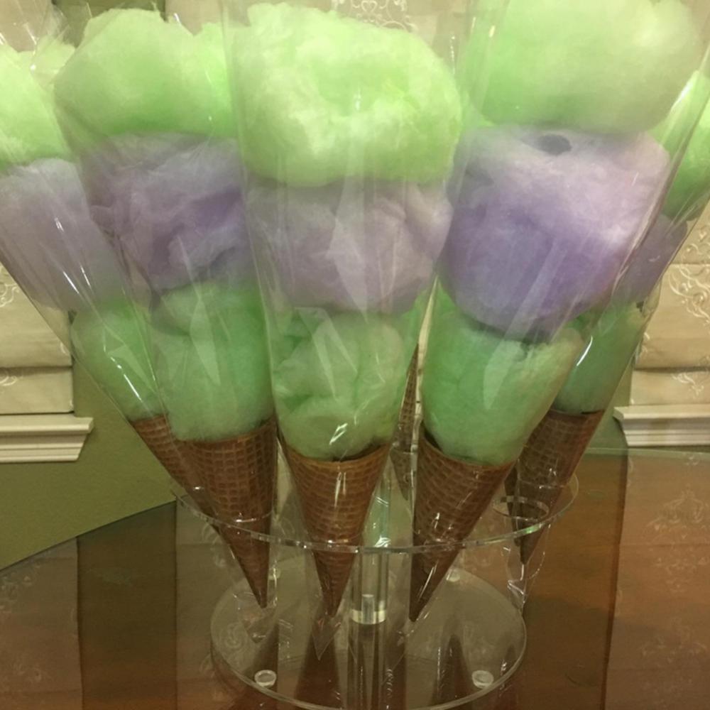 16-Hole Round Acrylic Ice Cream Cone Dessert Holder Display Stand Party Shelf Ice Cream Cone