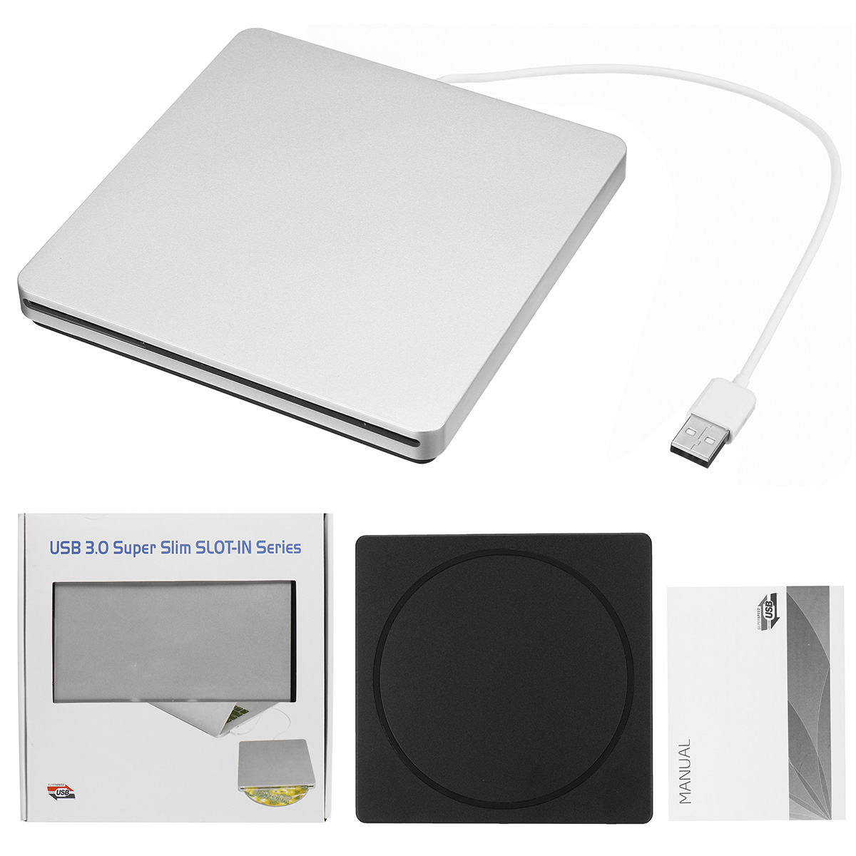 Externe Cd Dvd Drive Usb 3.0 Cd Dvd Rom Rewriter Brander Writer High Speed Data Transfer Voor Laptop/Desktops win 7/8/10 Linux Os