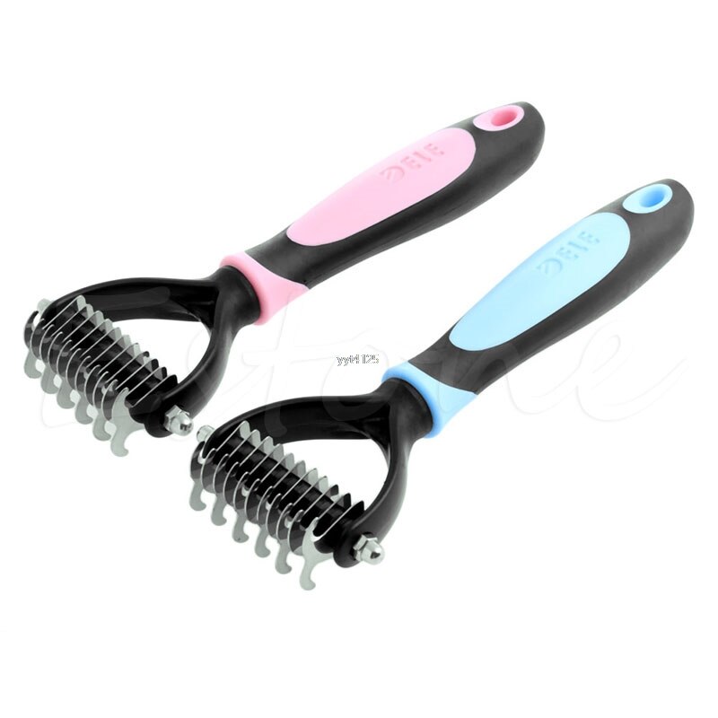 Tera Pet Fur Knot Cutter Remove Rake Grooming Shedding Brush Comb Rake Dog Cat YJ41