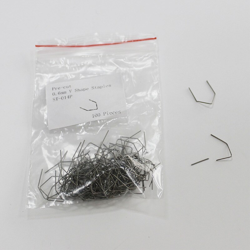 100pcs Pre-cut 0.6mm Inside corner stapler plastic bumper welding repair staples