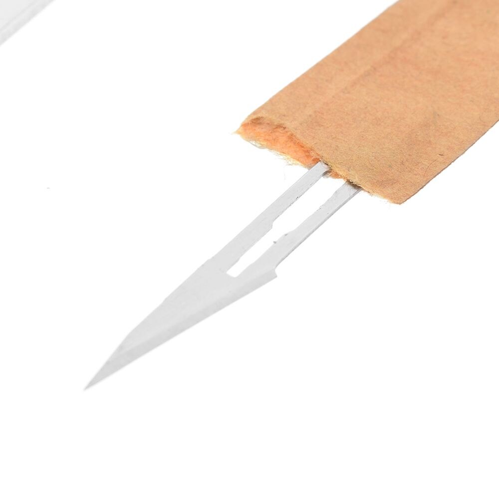 Skridsikker metal skulptur kniv 10 stk blade håndtag håndværk skære kniv gravering værktøj kniv kontor skole skære forsyninger: 10 stk skalpelblade