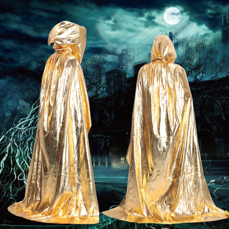 Party & Diy Decoraties Halloween Kostuum Wizard Cape Dweilen Volwassen Grim Reaper Zwart Rood Zilver Gouden Mantel