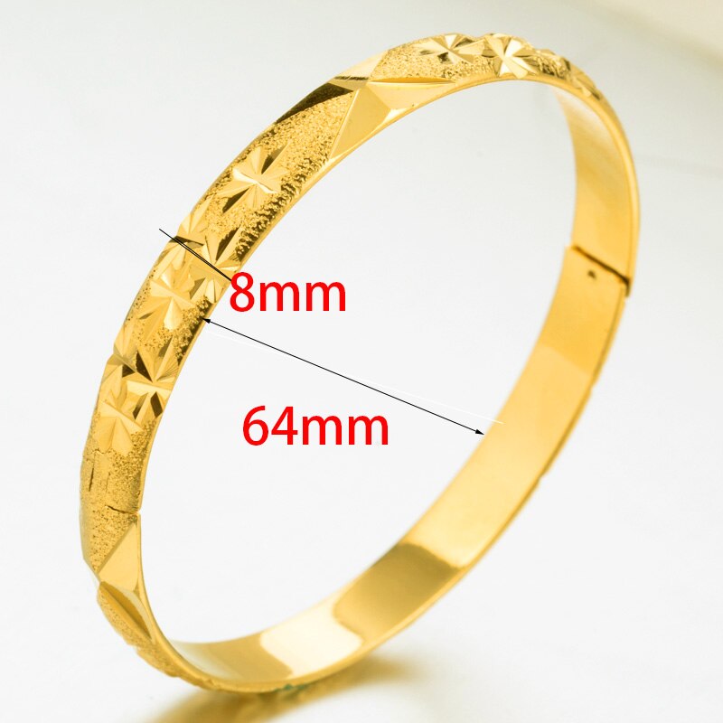 Gold Color 6pcs/lot Ethiopian Jewelry Bangles Dubai Gold Jewelry Bangles For Women African Bangles &amp; Bracelets for Women